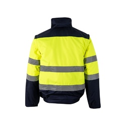 VL JUPITER. Veste rembourrée bicolore (180g/m²) en polyester (100%), avec fintion PU