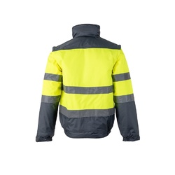 VL JUPITER. Veste rembourrée bicolore (180g/m²) en polyester (100%), avec fintion PU