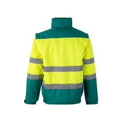 VL JUPITER. Veste rembourrée bicolore (180g/m²) en polyester (100%), avec fintion PU