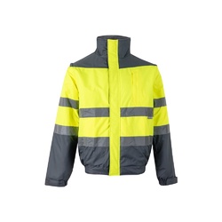 VL JUPITER. Veste rembourrée bicolore (180g/m²) en polyester (100%), avec fintion PU