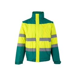 VL JUPITER LARGE. Veste rembourrée bicolore (180g/m²) en polyester (100%), avec finition PU