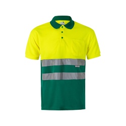 VL CUPID. Polo piqué bicolore (160g/m²) à manches courtes, en polyester (100%)