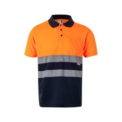 VL CUPID. Polo piqué bicolore (160g/m²) à manches courtes, en polyester (100%)
