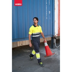 VL CUPID. Polo piqué bicolore (160g/m²) à manches courtes, en polyester (100%)