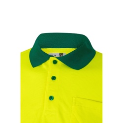 VL VULCAN LARGE. Polo bicolore (160g/m²) à manches longues, en polyester (100%)
