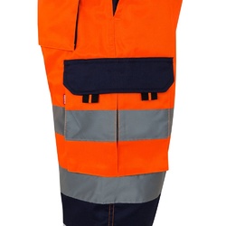 VL HADES. Bermuda bicolore multi-poches (210g/m²), en coton (20%) et polyester (80%)