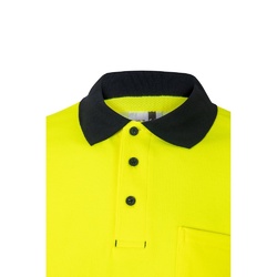 VL ACHELOUS. Polo piqué bicolore (150g/m²) à manches courtes, en coton (55%) et polyester (45%)