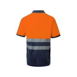 VL ACHELOUS. Polo piqué bicolore (150g/m²) à manches courtes, en coton (55%) et polyester (45%)