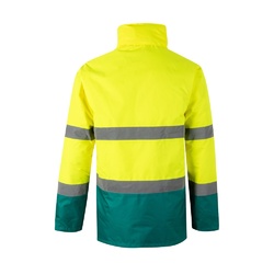 VL THEMIS LARGE. Parka bicolore (190g/m²), en polyester (100%), avec finition PU