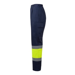 VL ARTEMIS. Pantalon bicolore en sergé (190g/m²), en coton (20%) et polyester (80%)
