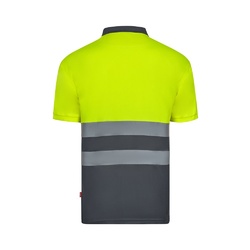 VL FORTUNA. Polo Bird-eye (140g/m²) à manches courtes, en polyester (100%)