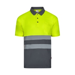 VL FORTUNA. Polo Bird-eye (140g/m²) à manches courtes, en polyester (100%)