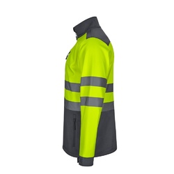VL HESTIA LARGE. Veste soft shell bicolore (280g/m²), doublée polaire et membrane TPU, en polyester (96%) et élasthanne (4%)