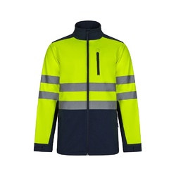 VL HESTIA LARGE. Veste soft shell bicolore (280g/m²), doublée polaire et membrane TPU, en polyester (96%) et élasthanne (4%)