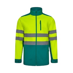 VL HESTIA LARGE. Veste soft shell bicolore (280g/m²), doublée polaire et membrane TPU, en polyester (96%) et élasthanne (4%)