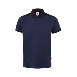 VL VELES. Polo piqué bicolore stretch (200g/m²), manches courtes, en polyester (96%) et élasthanne (4%)