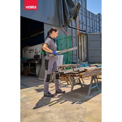 VL VELES. Polo piqué bicolore stretch (200g/m²), manches courtes, en polyester (96%) et élasthanne (4%)