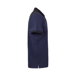 VL VELES. Polo piqué bicolore stretch (200g/m²), manches courtes, en polyester (96%) et élasthanne (4%)