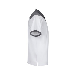 VL VELES. Polo piqué bicolore stretch (200g/m²), manches courtes, en polyester (96%) et élasthanne (4%)