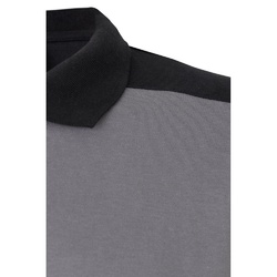 VL VELES. Polo piqué bicolore stretch (200g/m²), manches courtes, en polyester (96%) et élasthanne (4%)