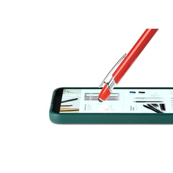 NEIL. Stylo à bille avec corps en aluminium recyclé (100% rAL) et pointe tactile