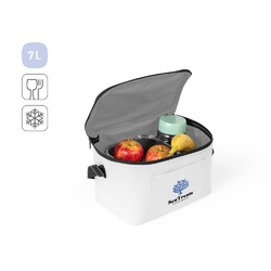 CANCUN. Sac thermique en polyester recyclé 600D avec sangle réglable 7 L