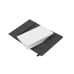 BALDWIN. Bloc-notes A5 avec couverture en feutrine recycléee (100% rPET) et pages lignées en papier 100% recyclé