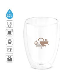 MACHIATO CUP. Coupe en verre borosilicate 350 mL
