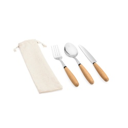 BOULUD. Set de 3 pièces en bois d'acacia