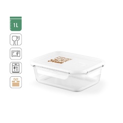QUORIN. Lunch Box. Boîte hermétique en verre borosilicaté 1 L
