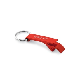 RE-BAITT. Porte-clés avec décapsuleur en aluminium recyclé (100% rAL)