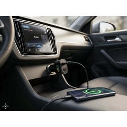 DIRAC. Adaptateur allume-cigare avec port USB-A 18W et USB-C 20W en ABS recyclé (100 % rABS)