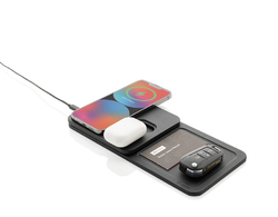 Chargeur de bureau 3 en 1 en PU recyclé RCS Swiss Peak