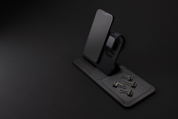 Chargeur de bureau 3 en 1 en PU recyclé RCS Swiss Peak