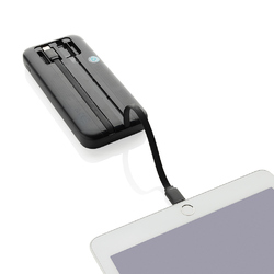 Powerbank 10.000mAh en plastique RCS avec câbles Turbopack
