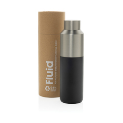 Bouteille d'eau 600ml en acier recyclé certifiée RCS Fluid