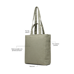 VINGA Tote bag avec zip en toile recyclée Hilo AWARE™