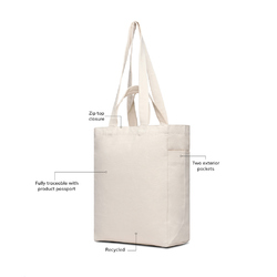 VINGA Tote bag avec zip en toile recyclée Hilo AWARE™