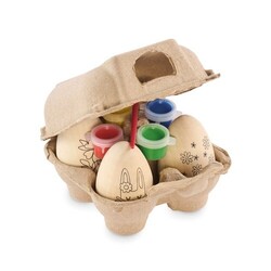 EISET Set de peinture d'oeufs en bois