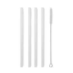 GLAW 4 pailles verre réutilisables