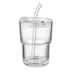 SIP Gobelet verre et paille 400ml