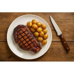 Couteau à steak 'Milano', ABS motif bois