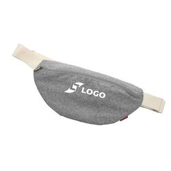 Sac banane 'Malaga', gris chiné RPET