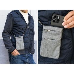 Pochette 'Toledo', gris chiné RPET