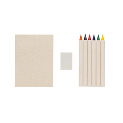 Set de 6 crayons de couleur avec carnet GRS Infinity Micki