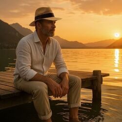 Chapeau paille dorée ajourée PANAMA