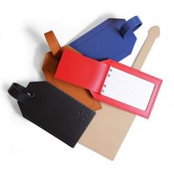 Etiquette bagage cuir régénéré MILOU