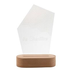Trophée lampe LED Woodify