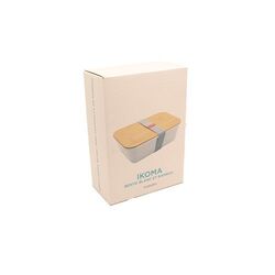 Bento 'Ikoma', blanc, avec couvercle en bambou