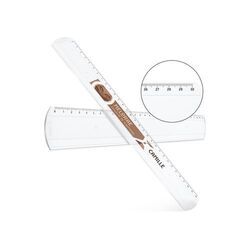 REGLE PLASTIQUE (PMMA) TRANSPARENTE 30 cm EP. 3 mm